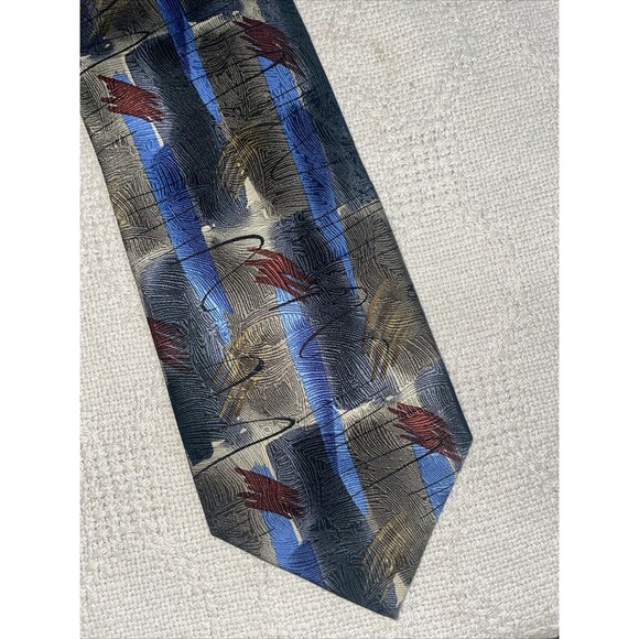 J. Garcia Men’s Dress Tie Size 59” 3.75” Multicolor Silk Business Formal City - Picture 1 of 12